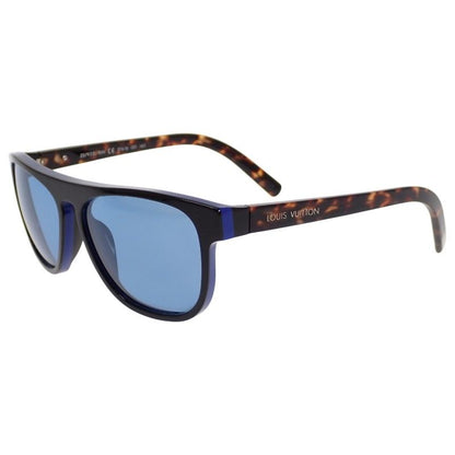 Louis Vuitton Oliver Eyewear Sunglasses Acetate Tortoiseshell Pattern Blue — view 3