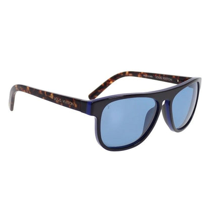Louis Vuitton Oliver Eyewear Sunglasses Acetate Tortoiseshell Pattern Blue — view 4