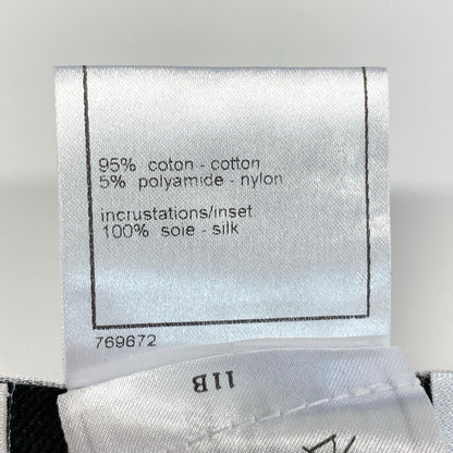 Chanel Cruise Line Lace Blouse Long Sleeve Shirt CC Logo Button 36 Off White — view 8