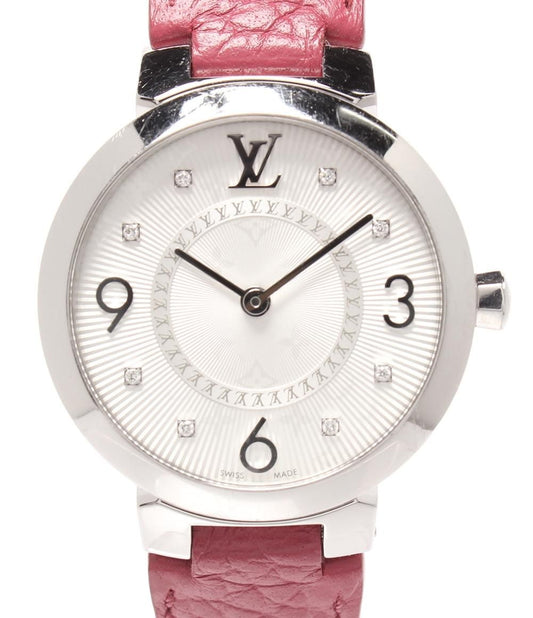 Louis Vuitton Watch Tambour Slim PM Quartz Silver