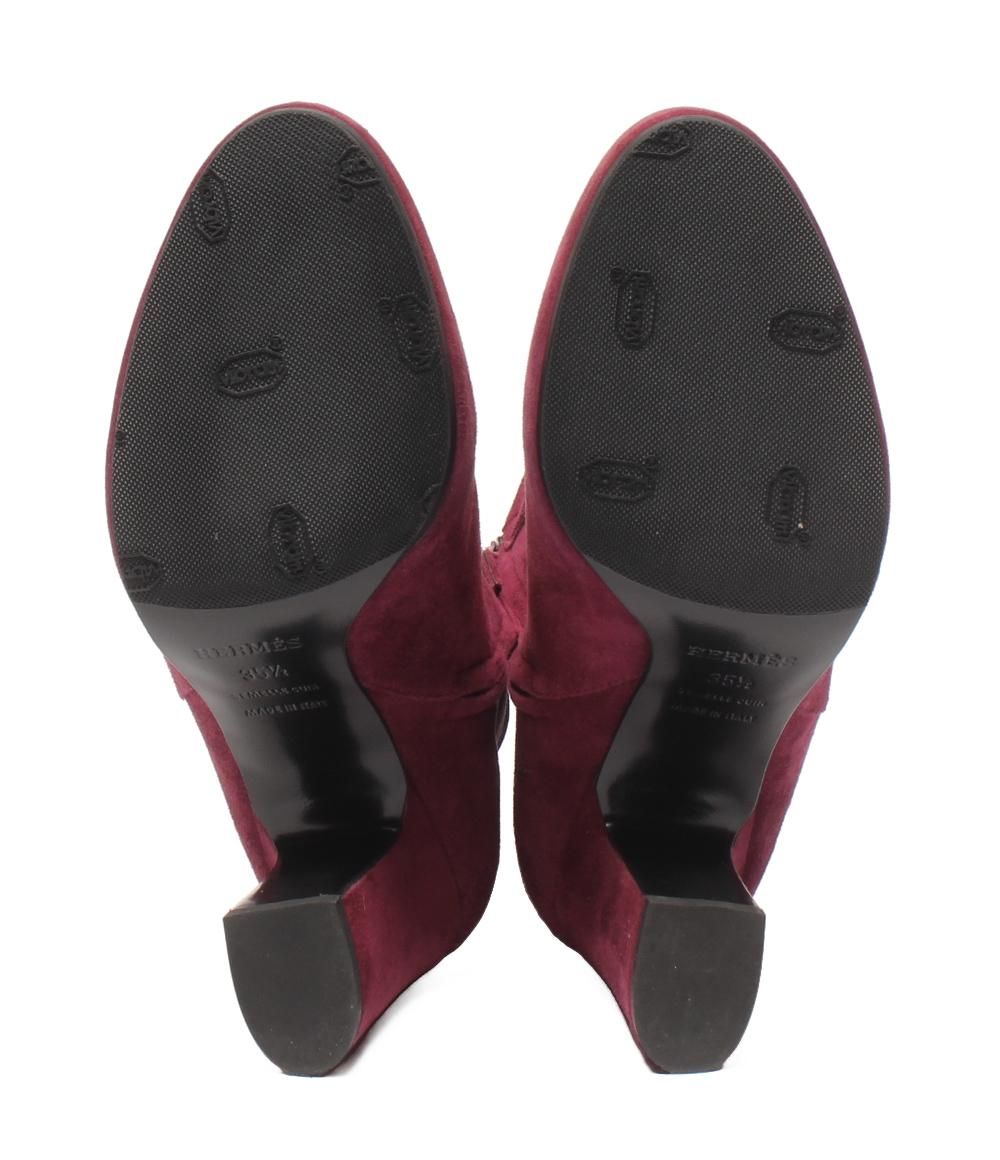 Hermes Short Boots Saint Germain Kelly Suede — view 6