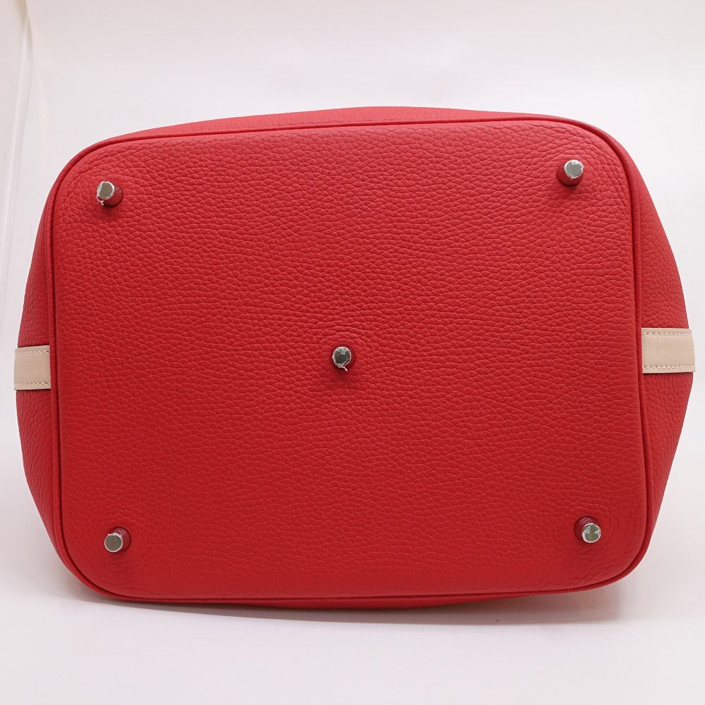 Hermes Picotin Lock GM 26 Touch Taurillon Clemence Swift Rouge Tomato Handbag — view 4