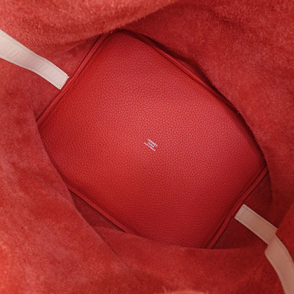 Hermes Picotin Lock GM 26 Touch Taurillon Clemence Swift Rouge Tomato Handbag — view 6