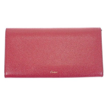 Cartier Panthere Wallet Calf Bordeaux Wine Red Gold — view 3