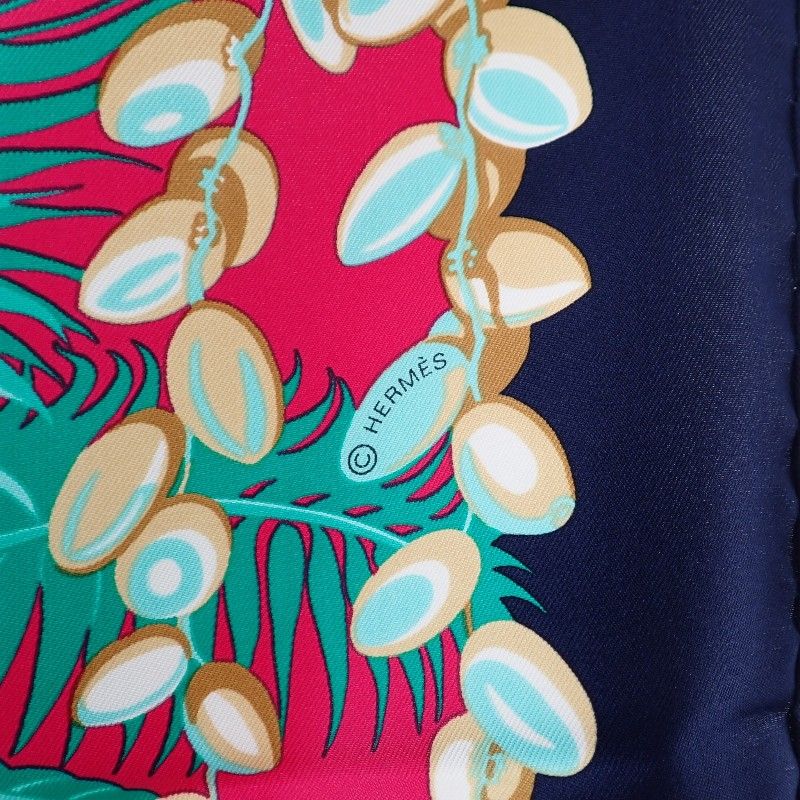 Hermes Carre 90 Mythiques Phoenix Scarf Silk Pink Green Multicolor Interior — view 5