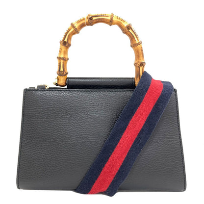 Gucci Nymphaea Bamboo 2-Way Handbag Calf