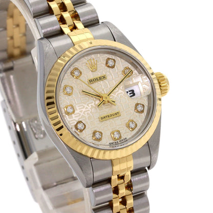 Rolex Datejust Diamond Watch SS Yellow Gold 18k — view 4