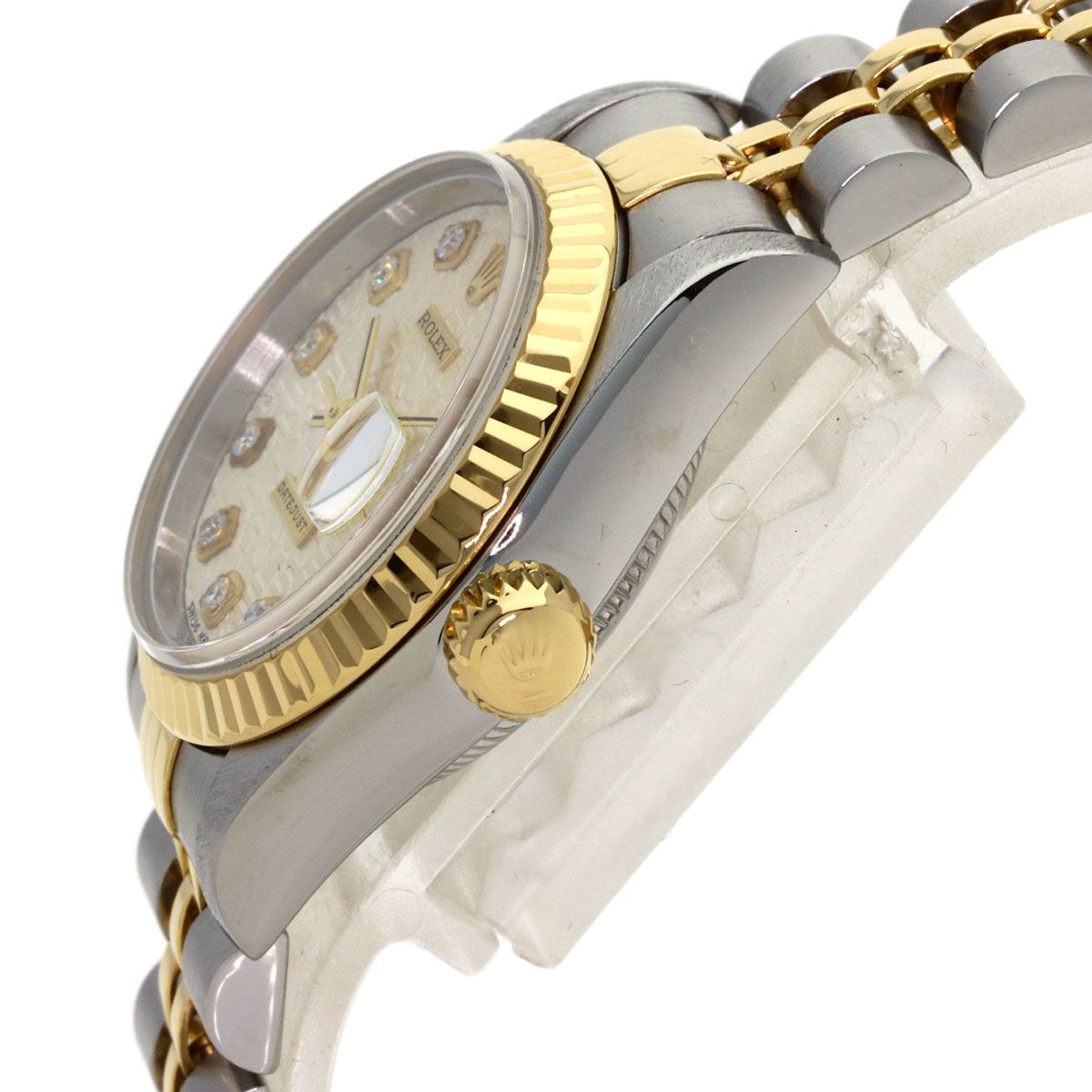 Rolex Datejust Diamond Watch SS Yellow Gold 18k — view 5