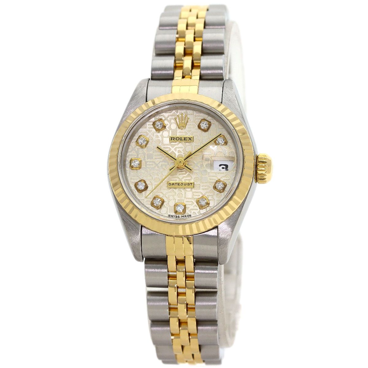 Rolex Datejust Diamond Watch SS Yellow Gold 18k