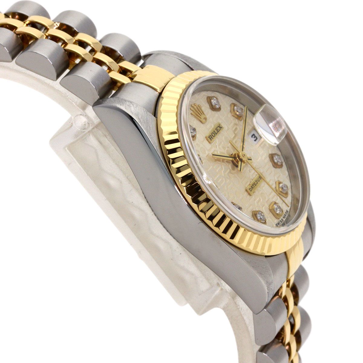 Rolex Datejust Diamond Watch SS Yellow Gold 18k — view 6