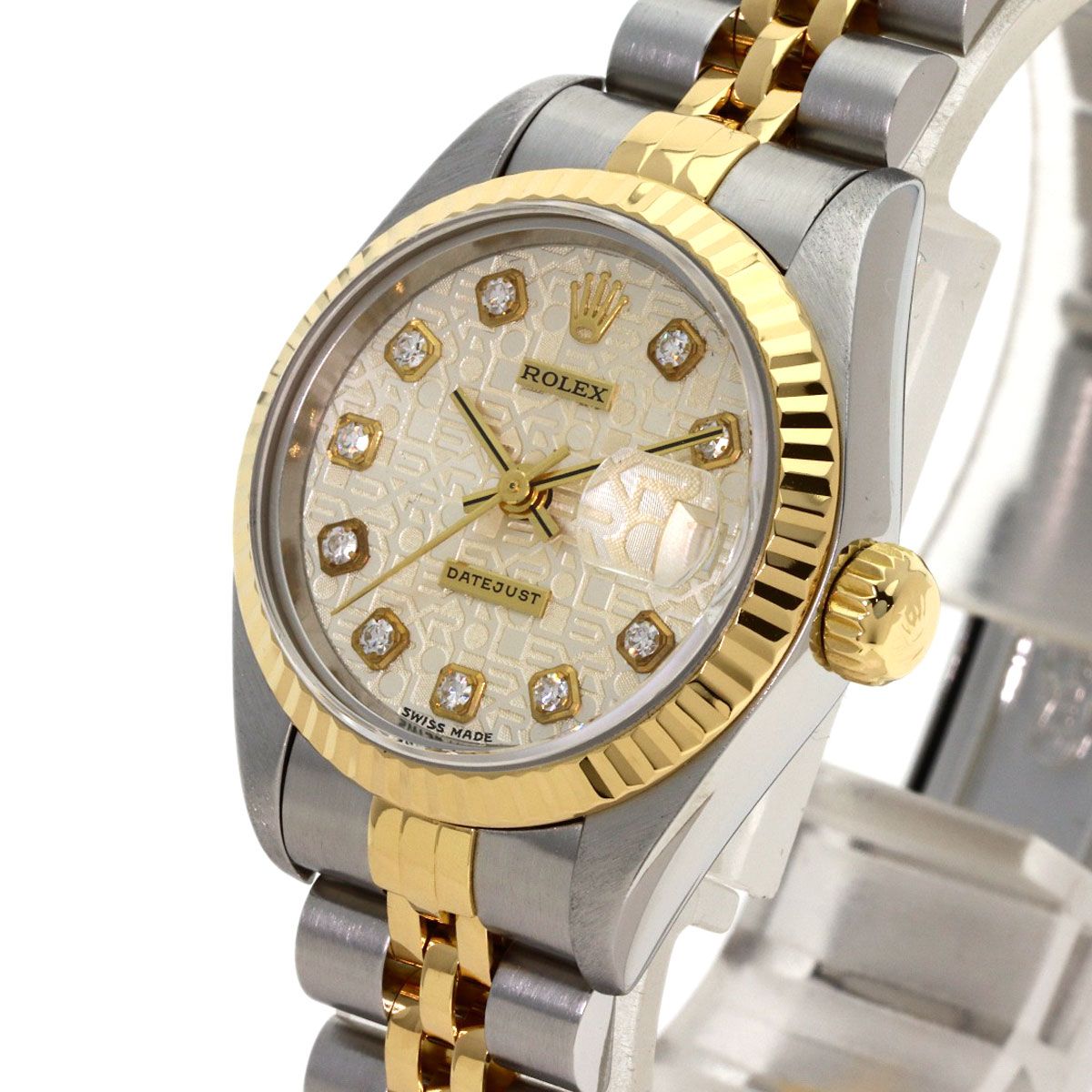 Rolex Datejust Diamond Watch SS Yellow Gold 18k — view 3