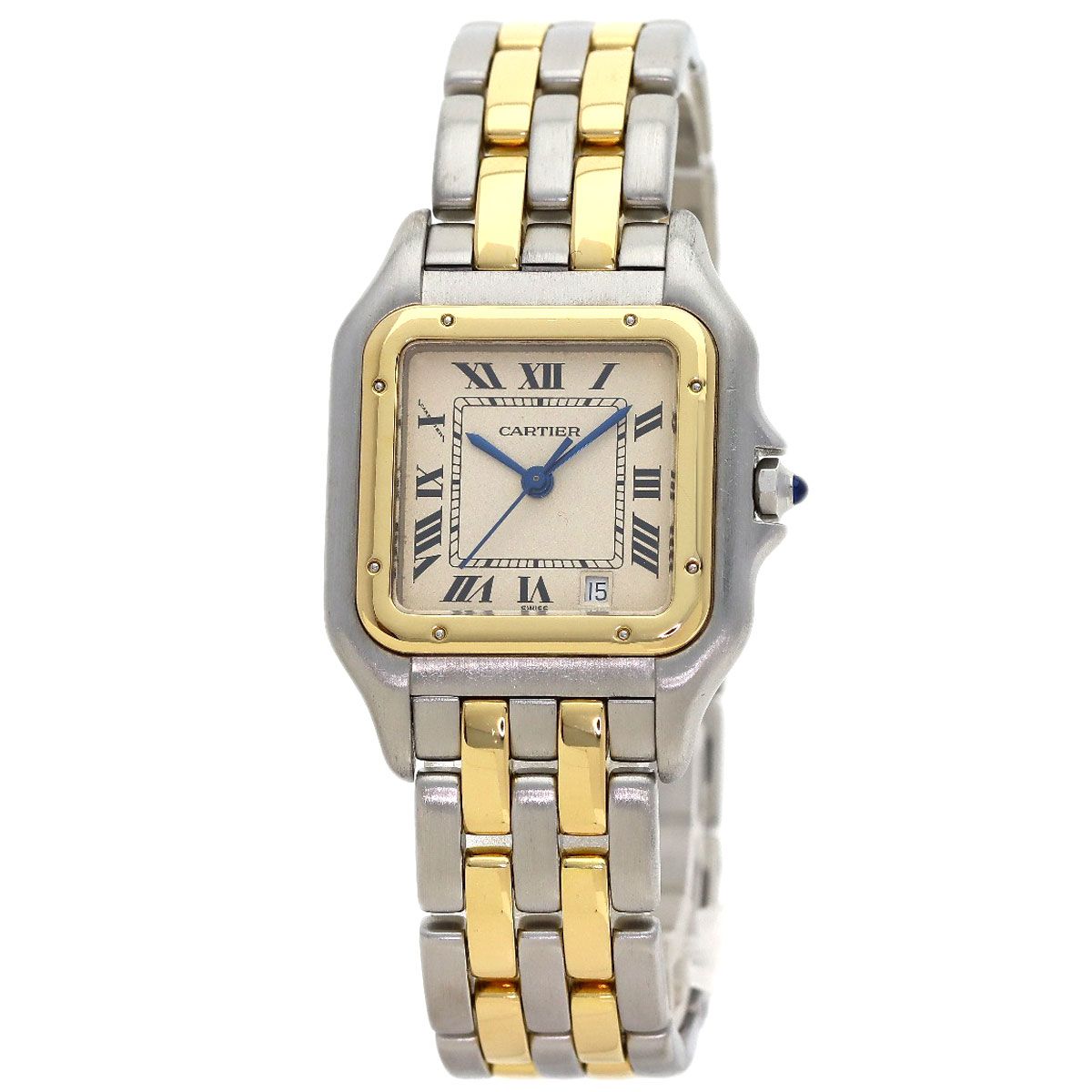 Cartier Panthere MM 2 Row Watch SS Yellow Gold 18k Boys
