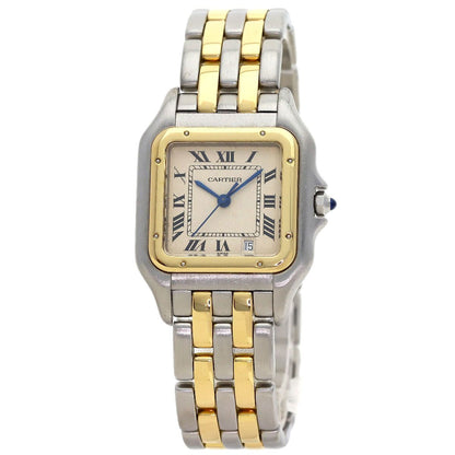 Cartier Panthere MM 2 Row Watch SS Yellow Gold 18k Boys