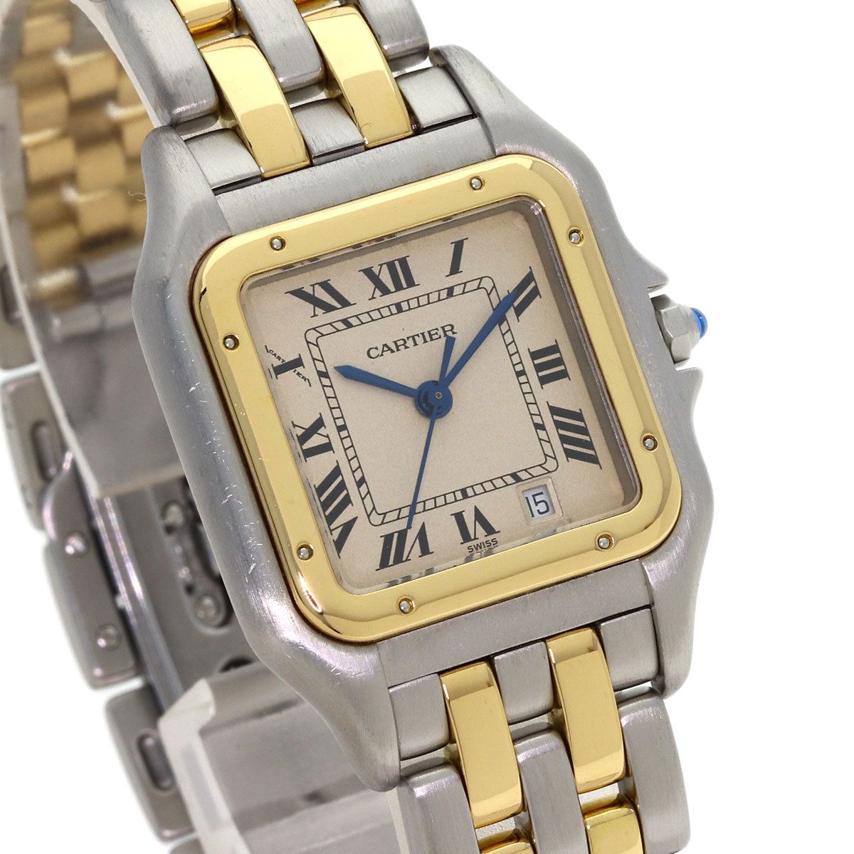 Cartier Panthere MM 2 Row Watch SS Yellow Gold 18k Boys — view 4