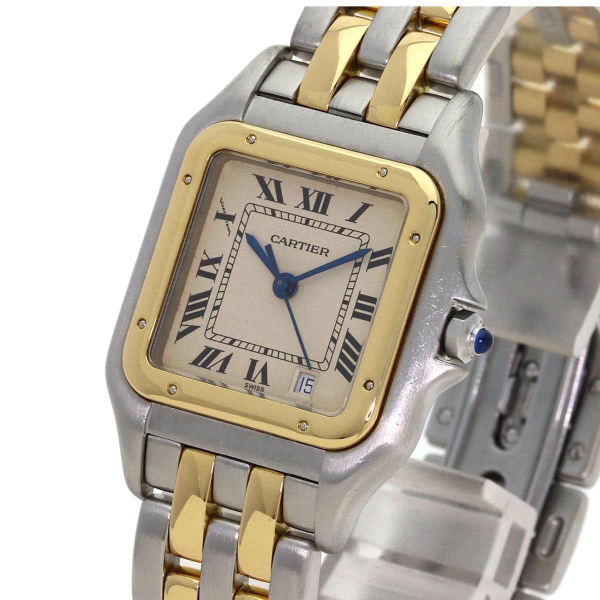 Cartier Panthere MM 2 Row Watch SS Yellow Gold 18k Boys — view 3