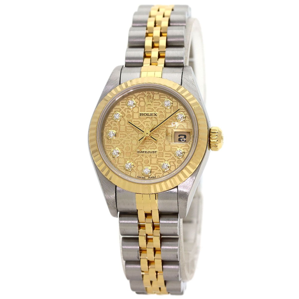 Rolex Datejust Diamond Watch SS Yellow Gold 18k