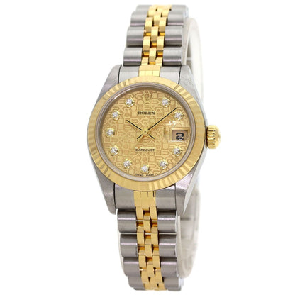 Rolex Datejust Diamond Watch SS Yellow Gold 18k