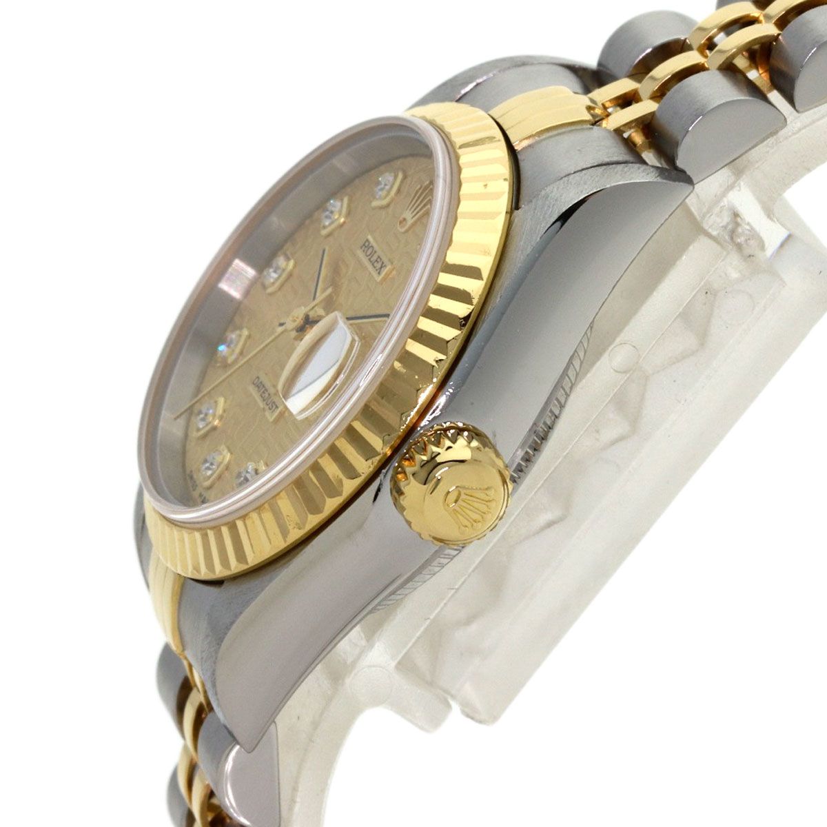 Rolex Datejust Diamond Watch SS Yellow Gold 18k — view 5