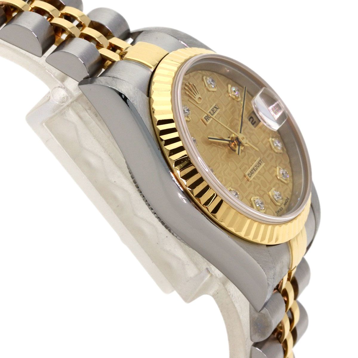 Rolex Datejust Diamond Watch SS Yellow Gold 18k — view 6