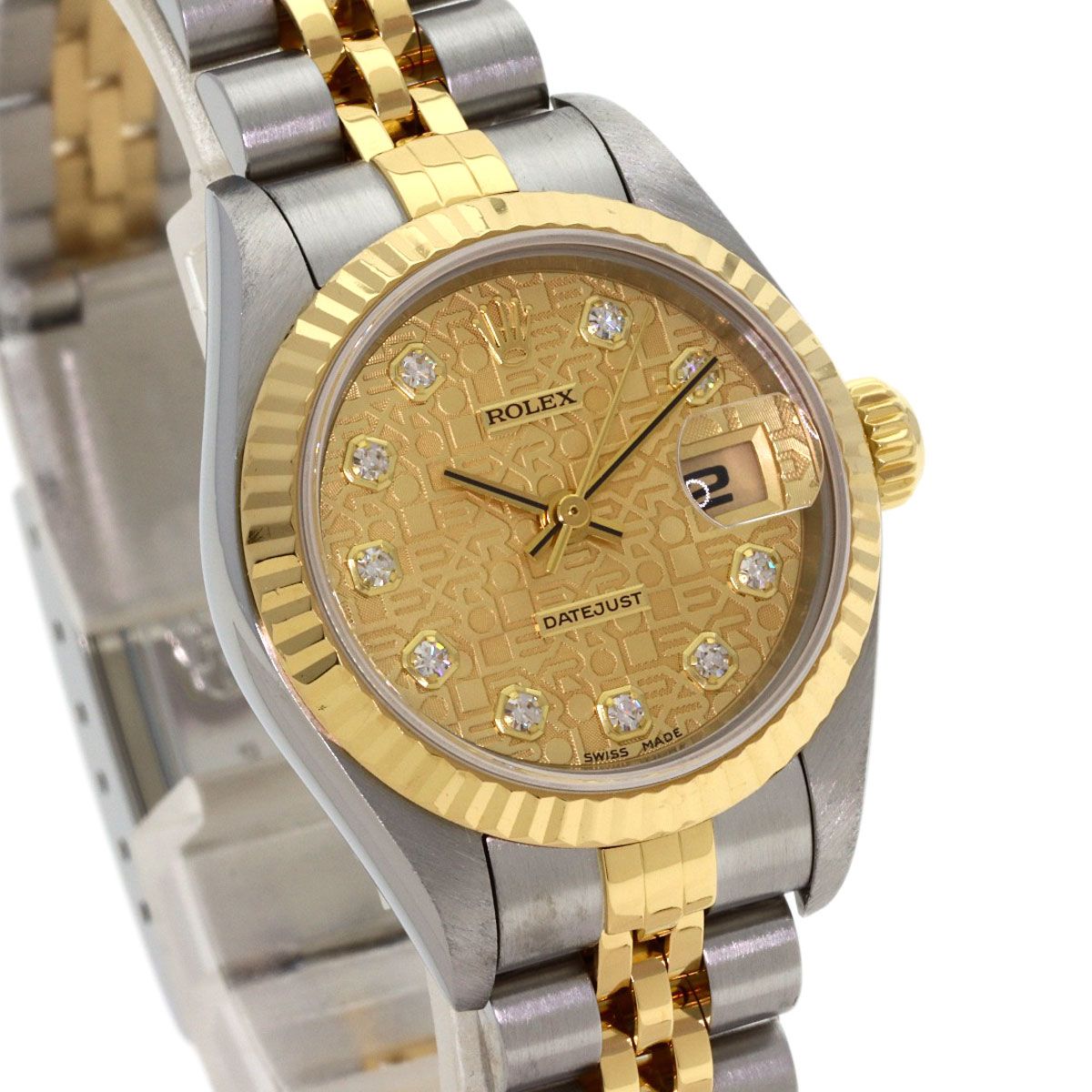 Rolex Datejust Diamond Watch SS Yellow Gold 18k — view 4