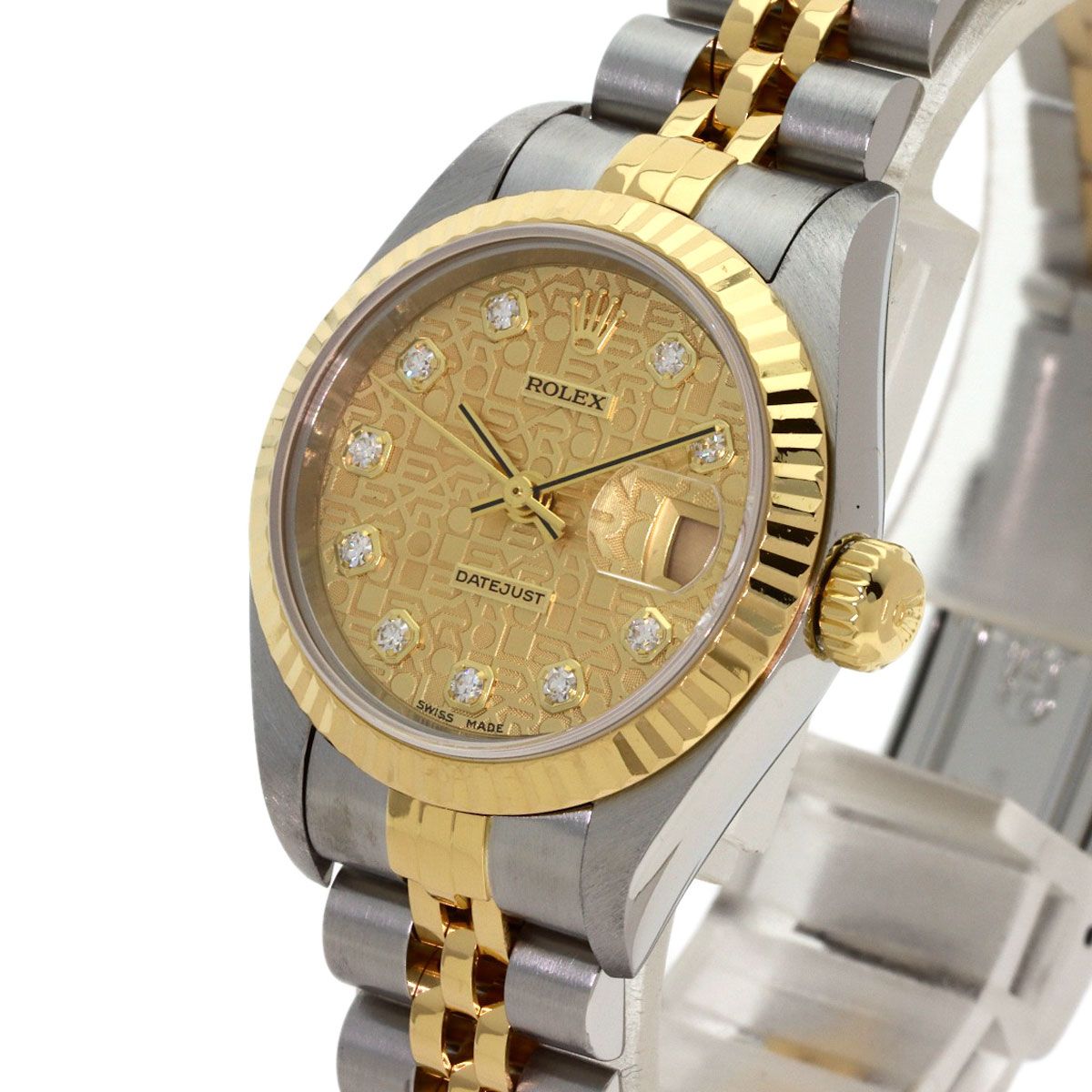Rolex Datejust Diamond Watch SS Yellow Gold 18k — view 3