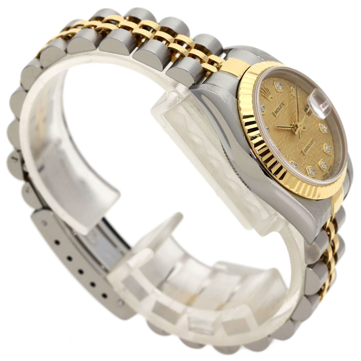 Rolex Datejust Diamond Watch SS Yellow Gold 18k — view 2
