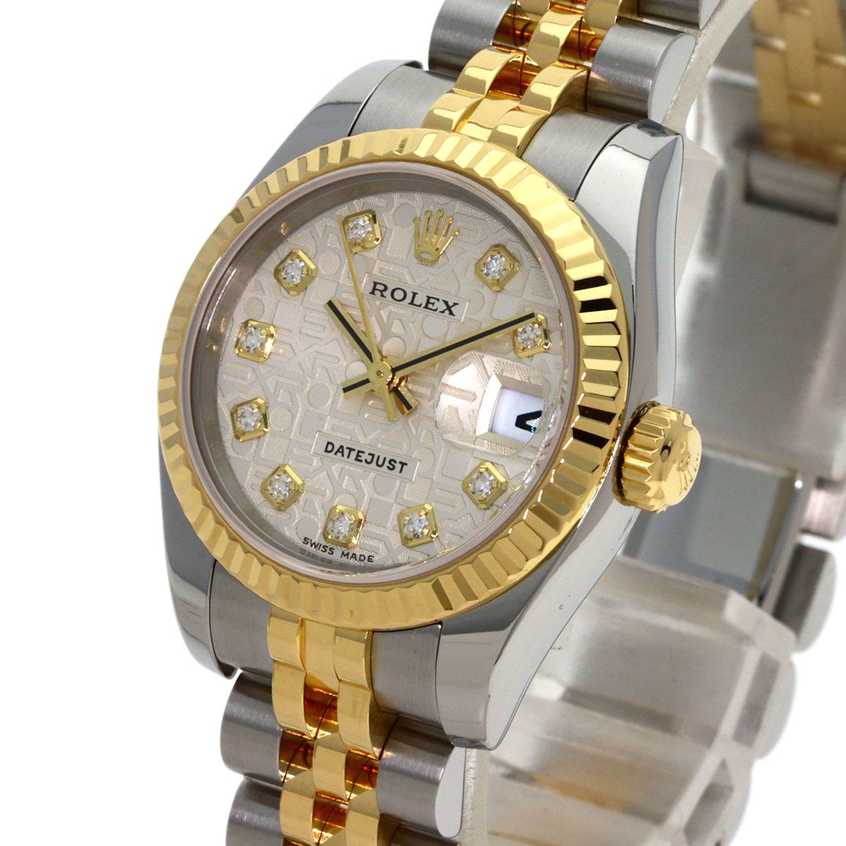 Rolex Datejust Diamond Watch SS Yellow Gold 18k — view 3