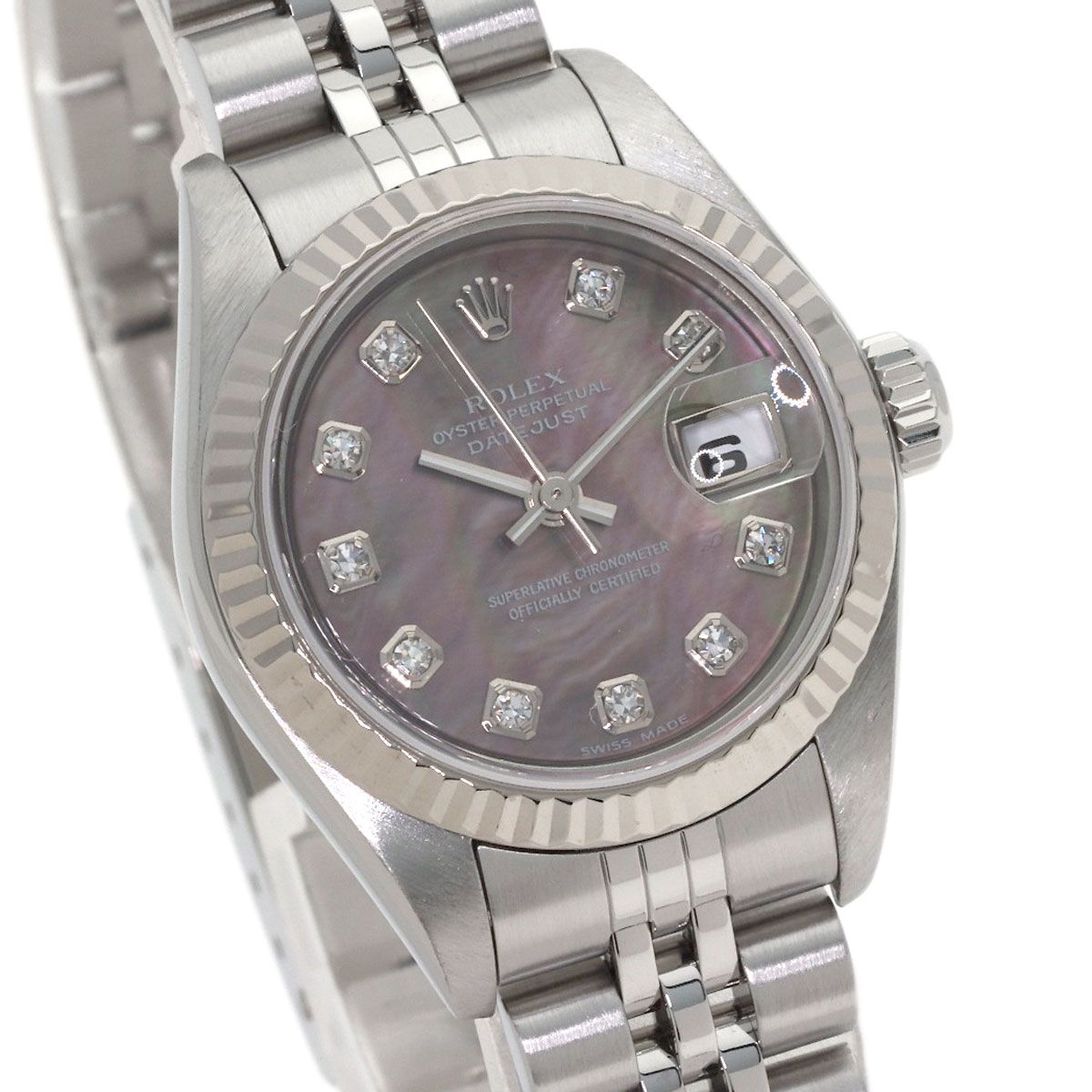 Rolex Datejust Diamond Watch SS 18k White Gold — view 4