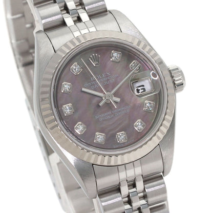 Rolex Datejust Diamond Watch SS 18k White Gold — view 4