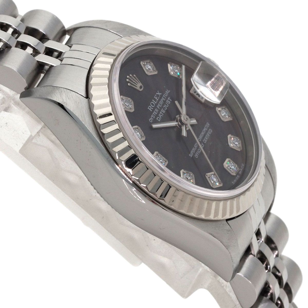 Rolex Datejust Diamond Watch SS 18k White Gold — view 6