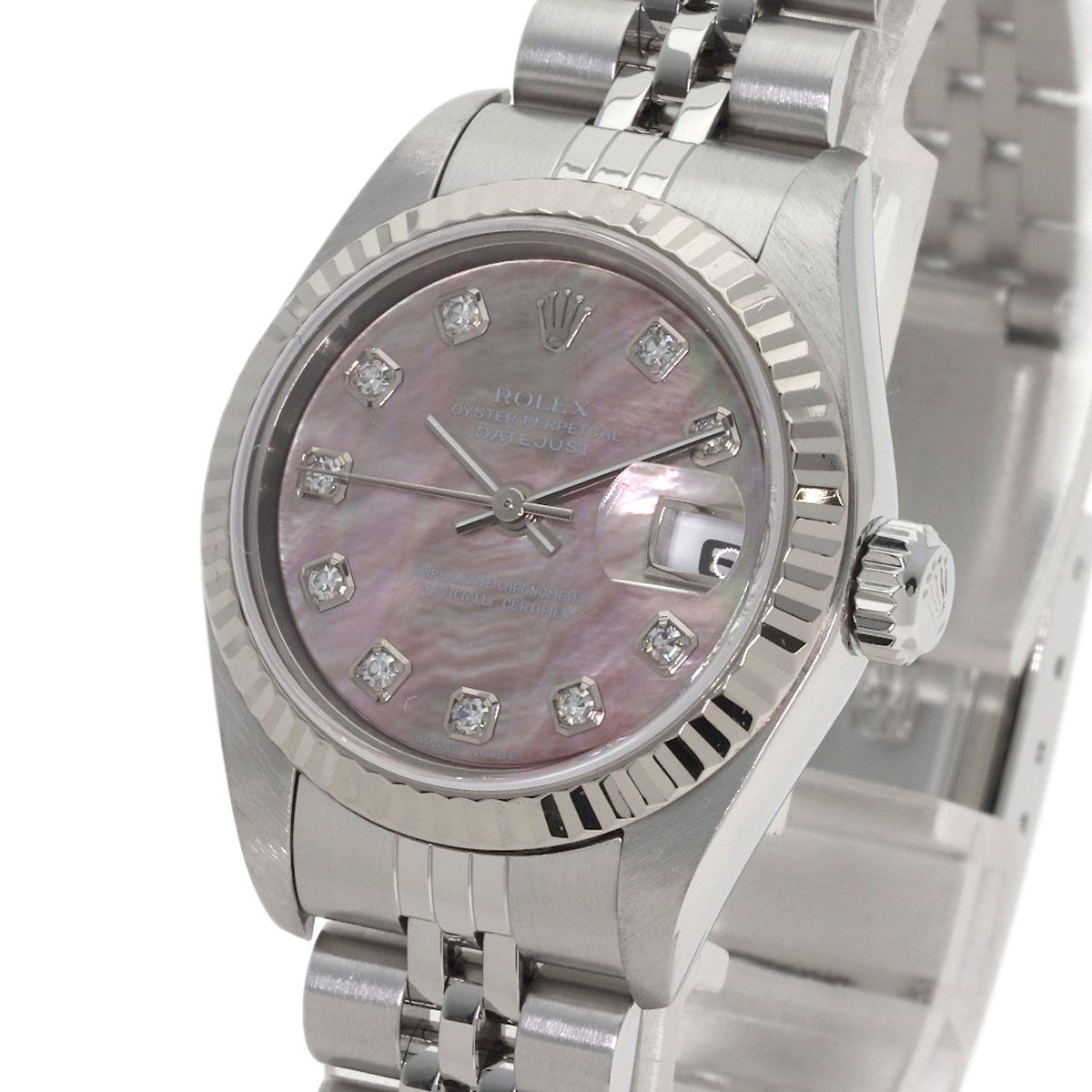 Rolex Datejust Diamond Watch SS 18k White Gold — view 3