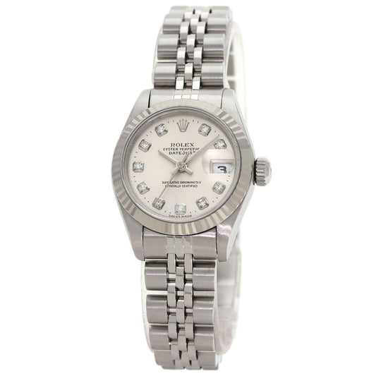 Rolex Datejust Diamond Watch SS 18k White Gold