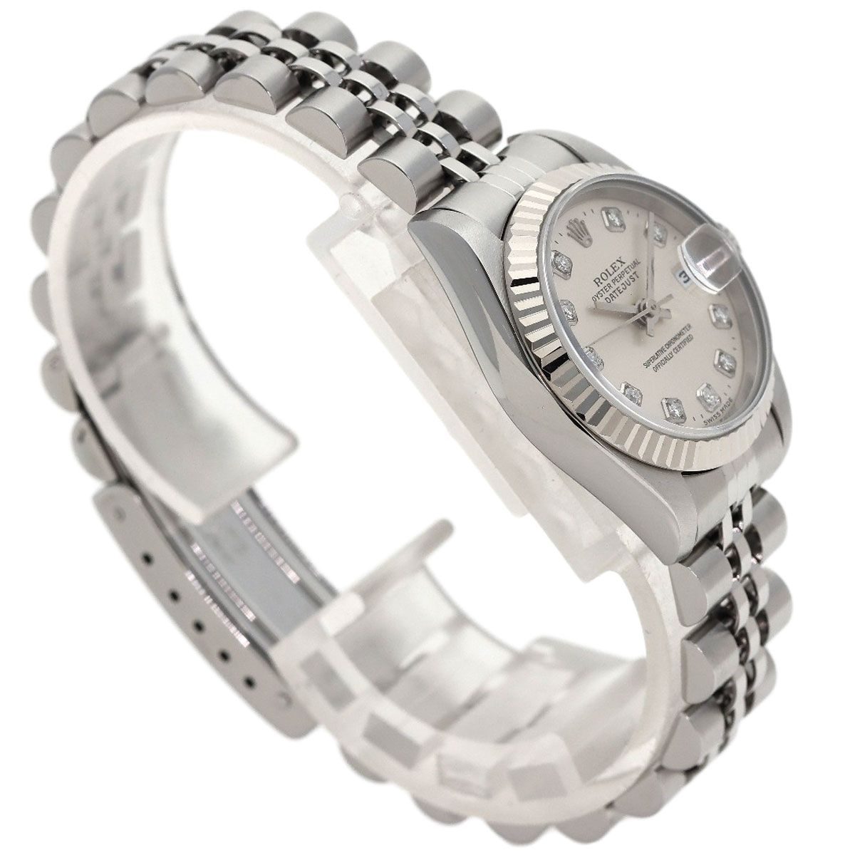 Rolex Datejust Diamond Watch SS 18k White Gold — view 2