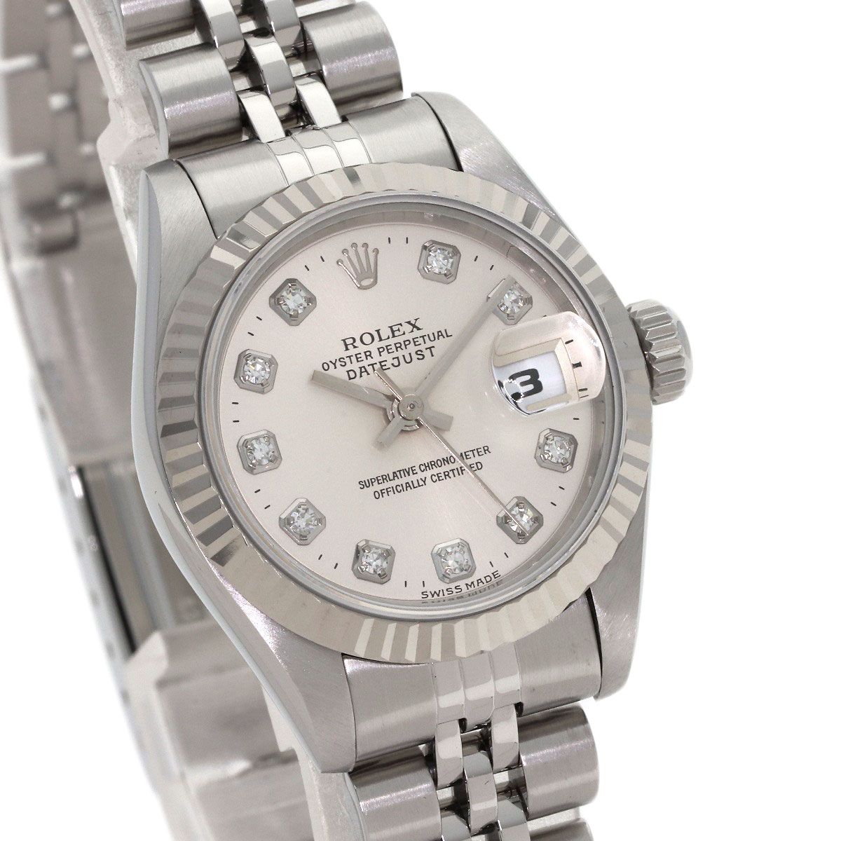 Rolex Datejust Diamond Watch SS 18k White Gold — view 4
