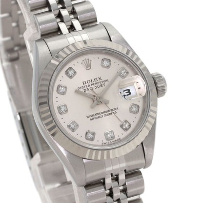 Rolex Datejust Diamond Watch SS 18k White Gold — view 4