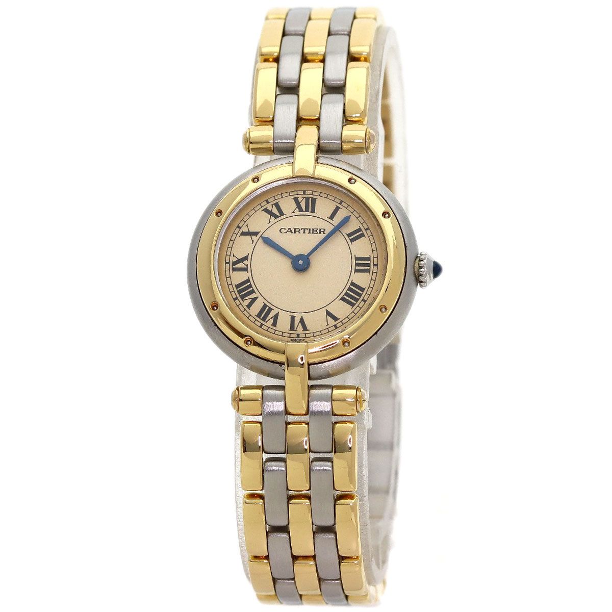 Cartier Panthere SM Vendome 3 Row Watch SS Yellow Gold 18k