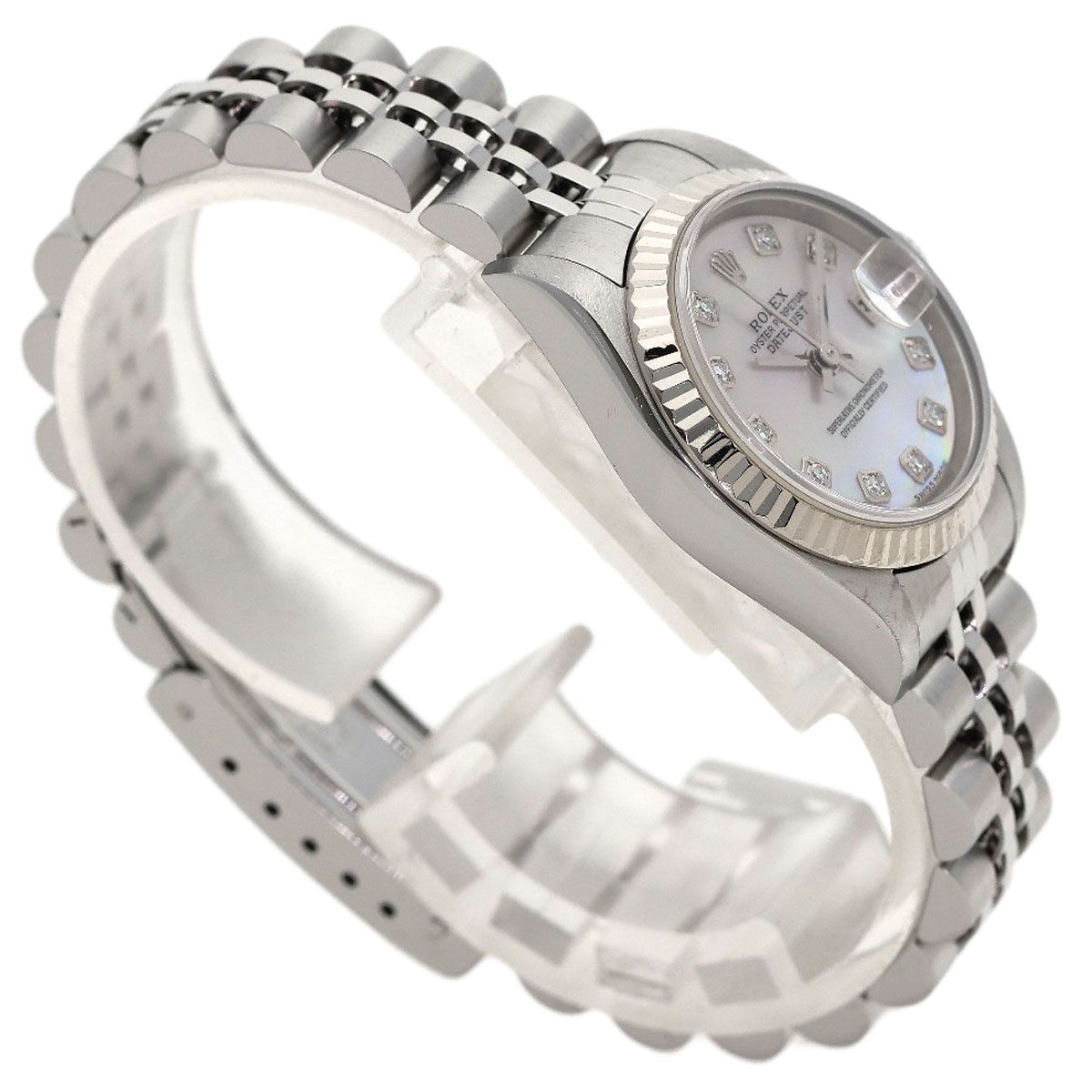 Rolex Datejust Diamond Watch SS 18k White Gold — view 2