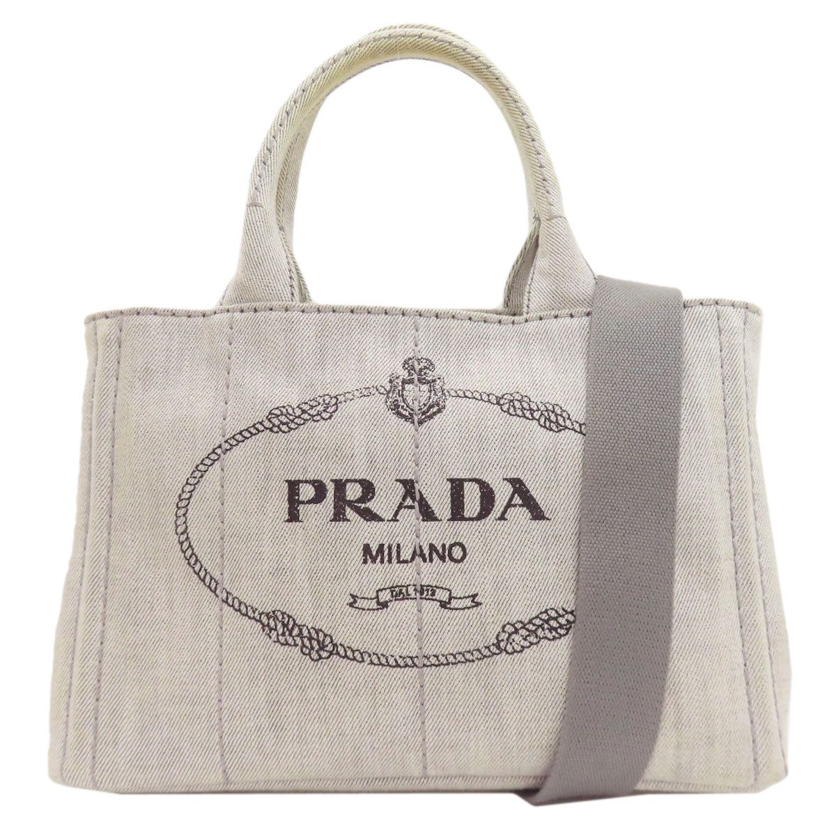 Prada Canapa Mini 2-Way Handbag Denim