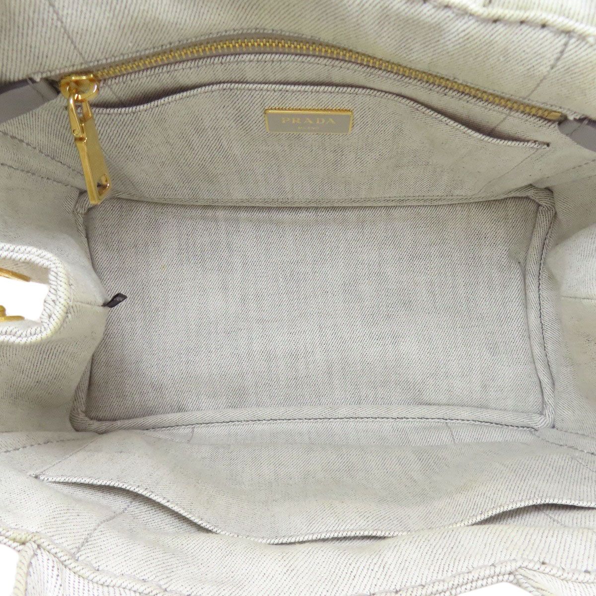 Prada Canapa Mini 2-Way Handbag Denim — view 5