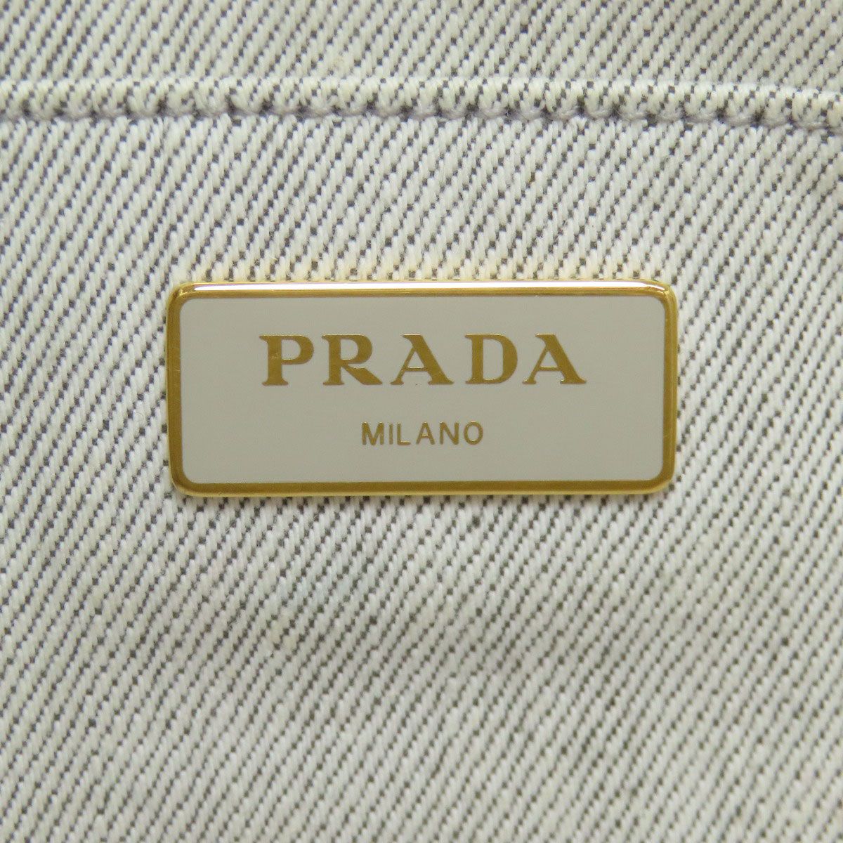 Prada Canapa Mini 2-Way Handbag Denim — view 6