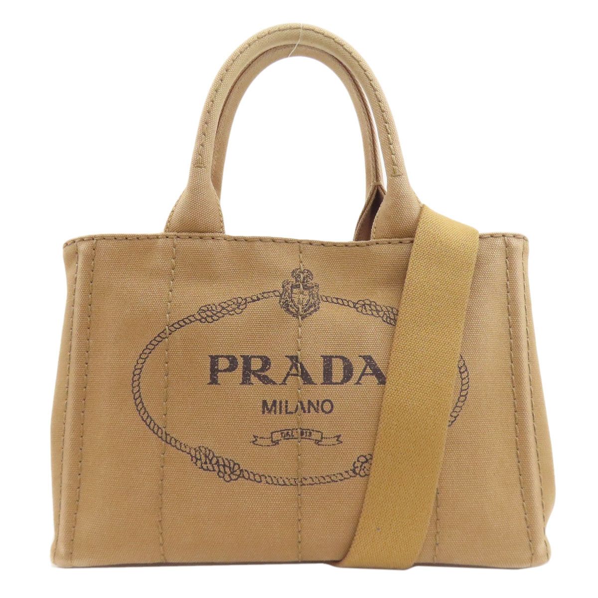 Prada Canapa Mini 2-Way Handbag Canvas