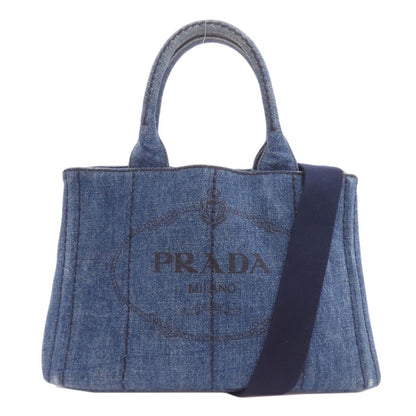 Prada Canapa Mini 2-Way Handbag Denim