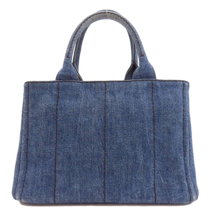 Prada Canapa Mini 2-Way Handbag Denim — view 2