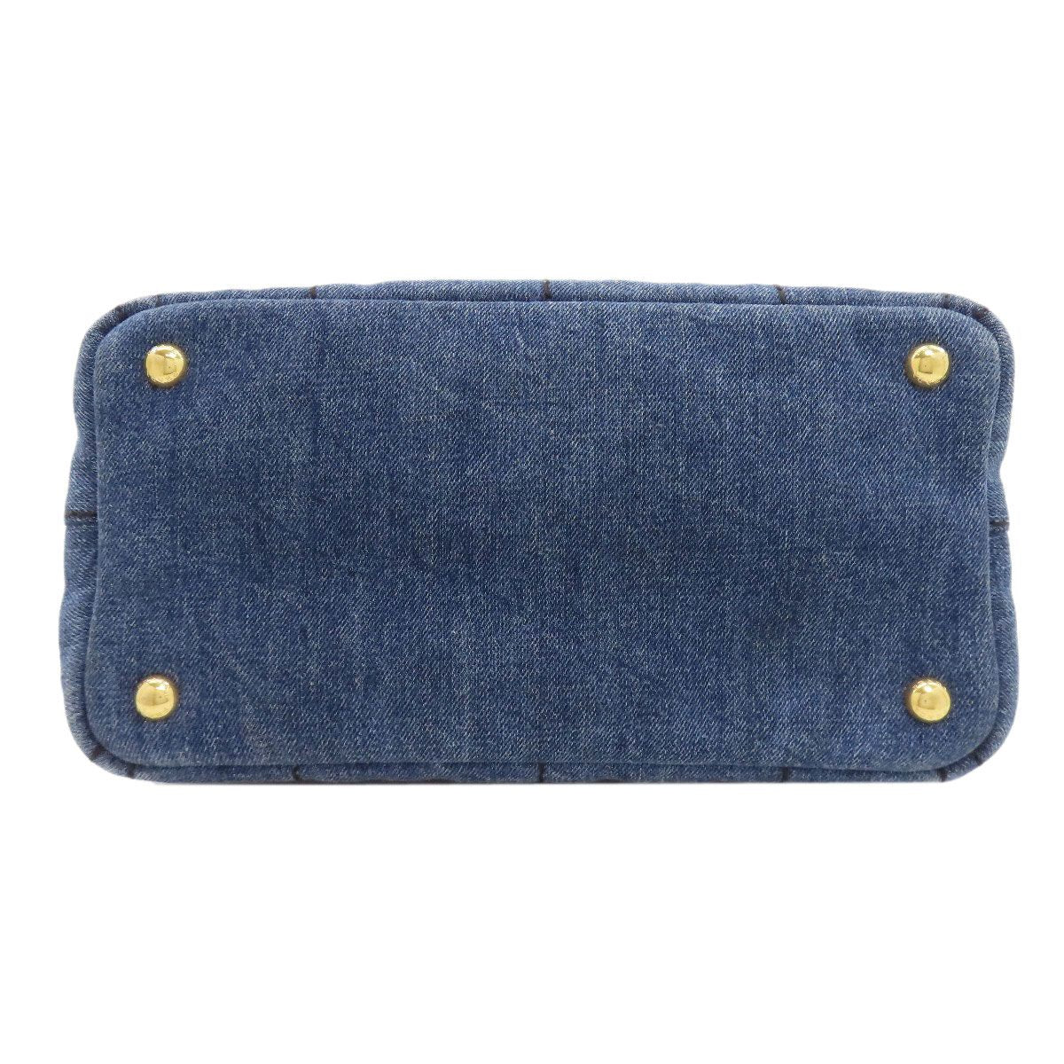 Prada Canapa Mini 2-Way Handbag Denim — view 4