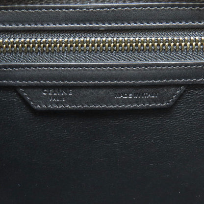 Celine Luggage Micro Handbag Leather Canvas — view 6