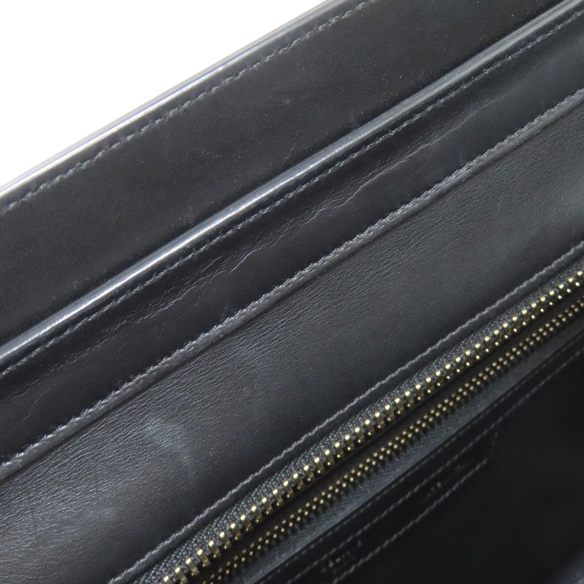 Celine Luggage Micro Handbag Leather Canvas — view 9