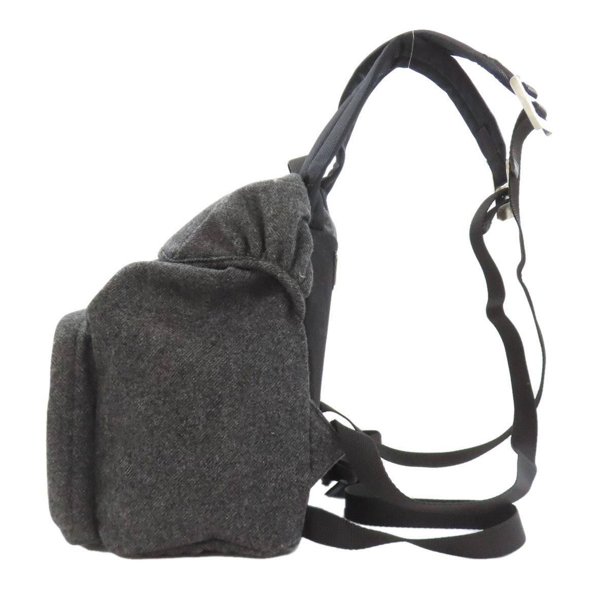 Prada Logo Backpack Wool — view 3