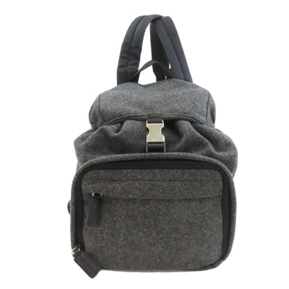 Prada Logo Backpack Wool