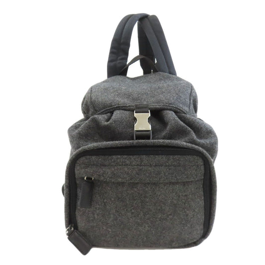 Prada Logo Backpack Wool
