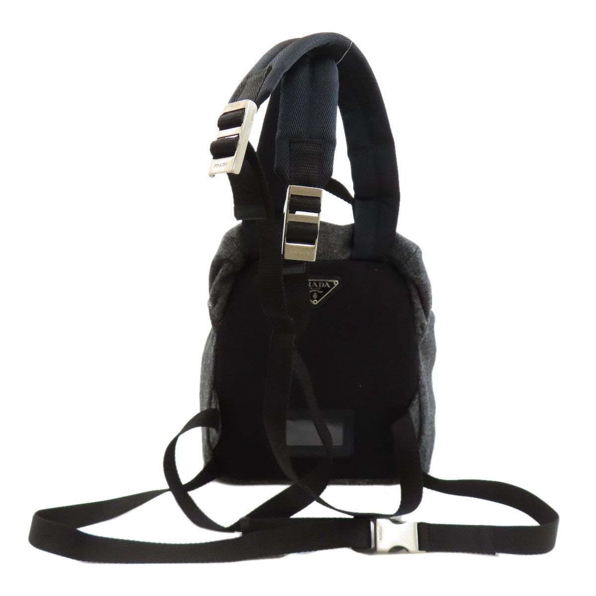 Prada Logo Backpack Wool — view 2